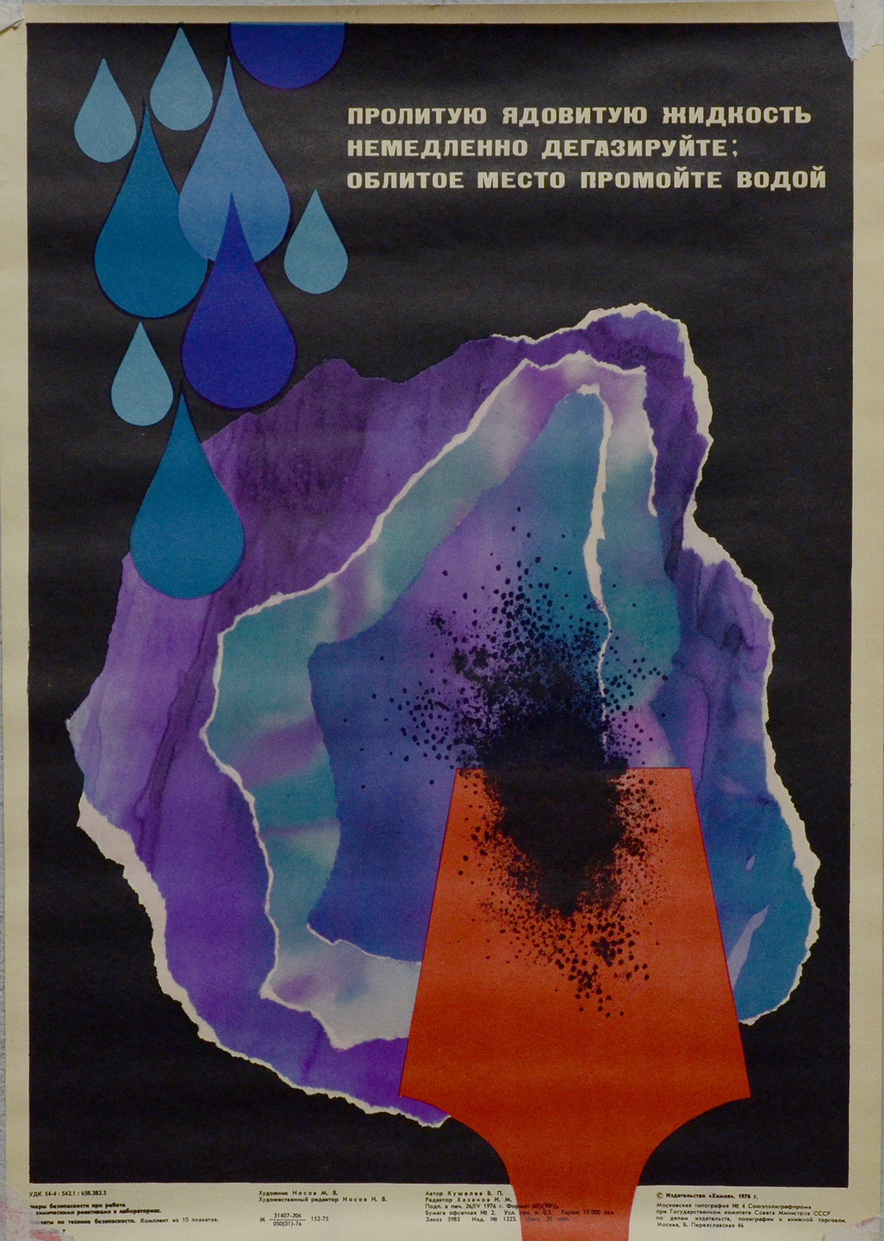 Винтажный плакат - Ядовитые вещества