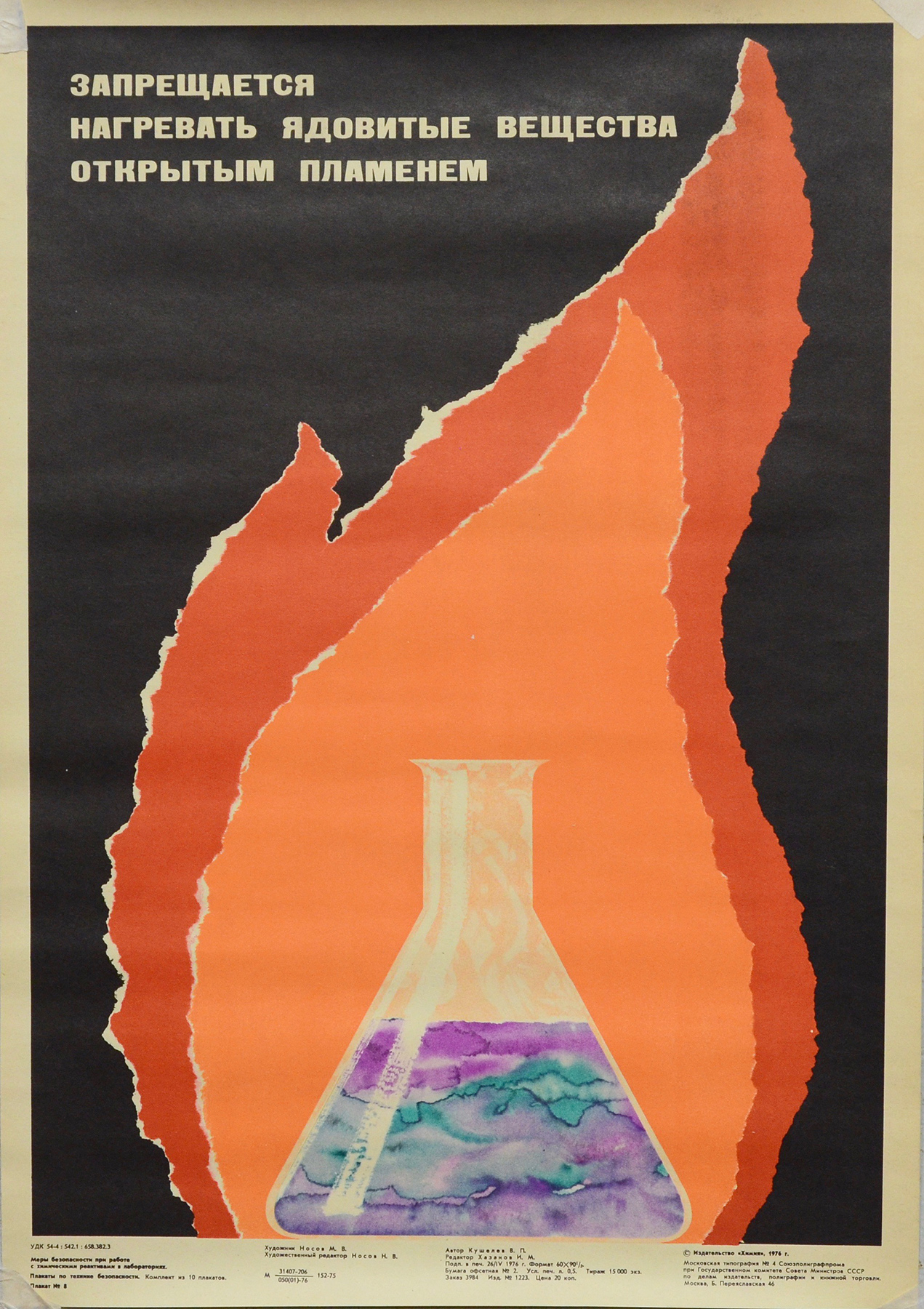 Винтажный плакат - Ядовитые вещества