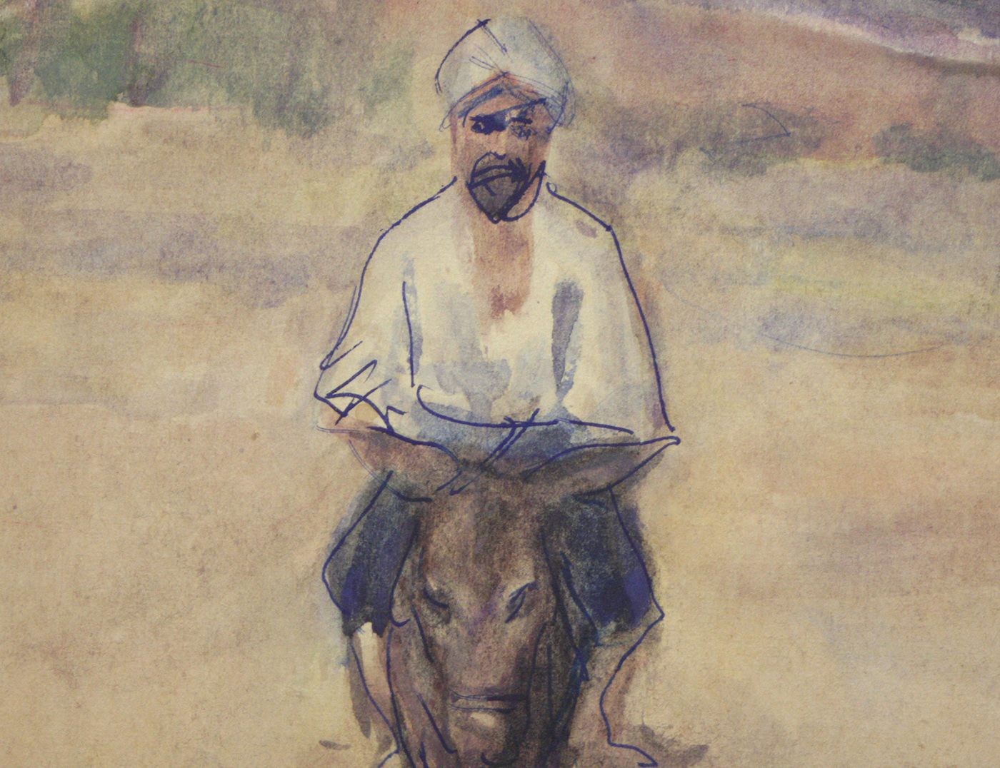 На осле, 1956г