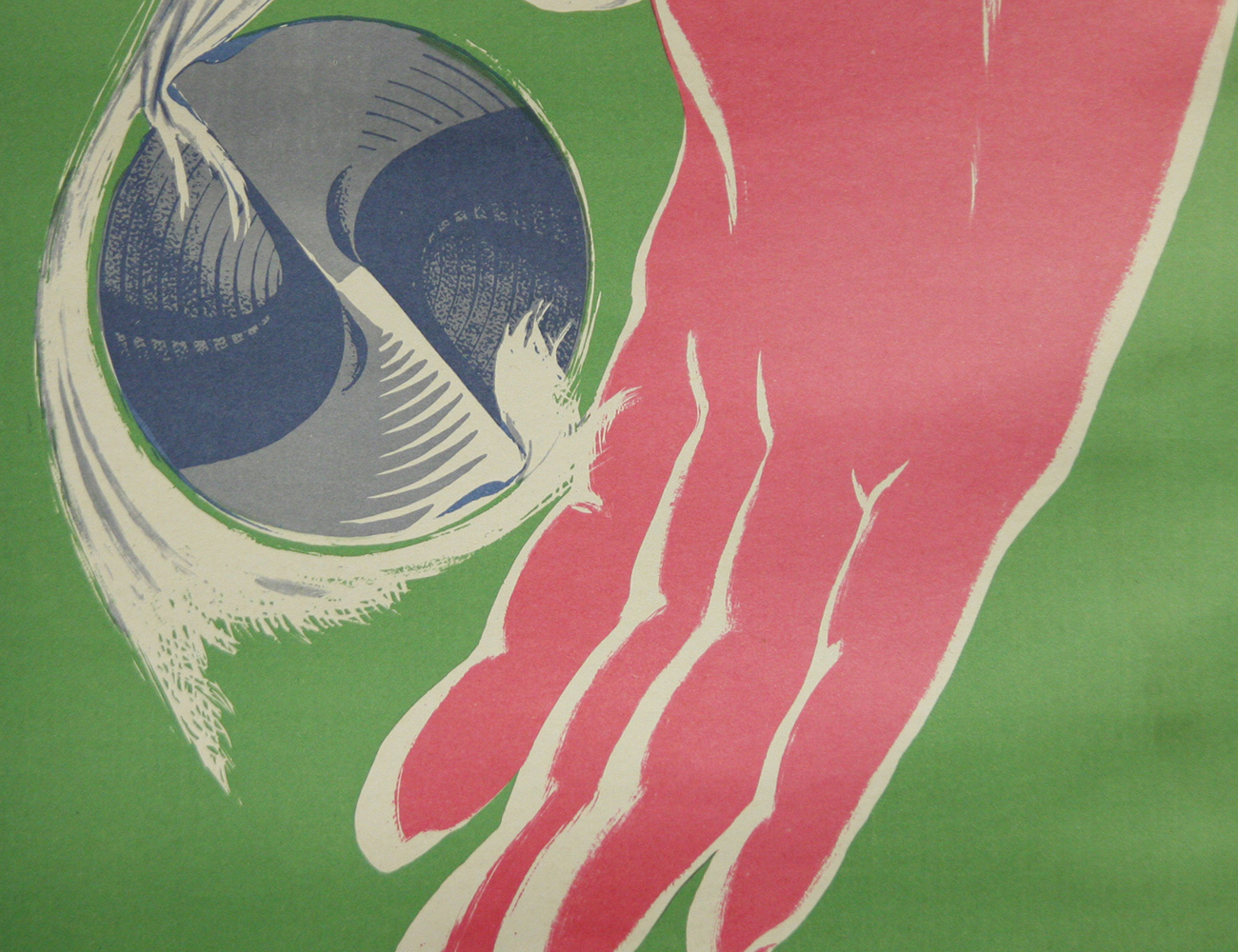 Винтажный плакат - Не работай в рукавицах...