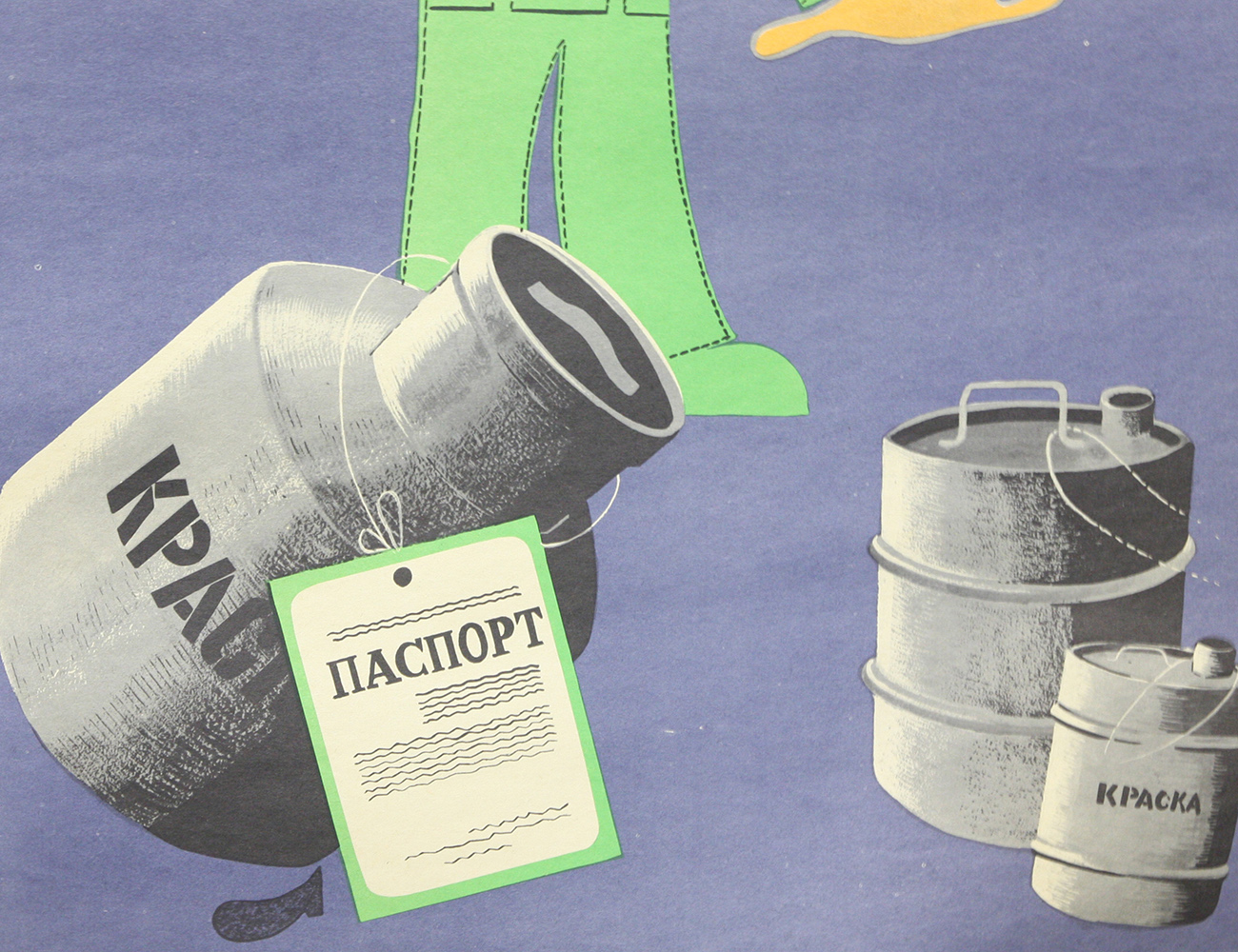 Винтажный плакат - Лаки и краски...