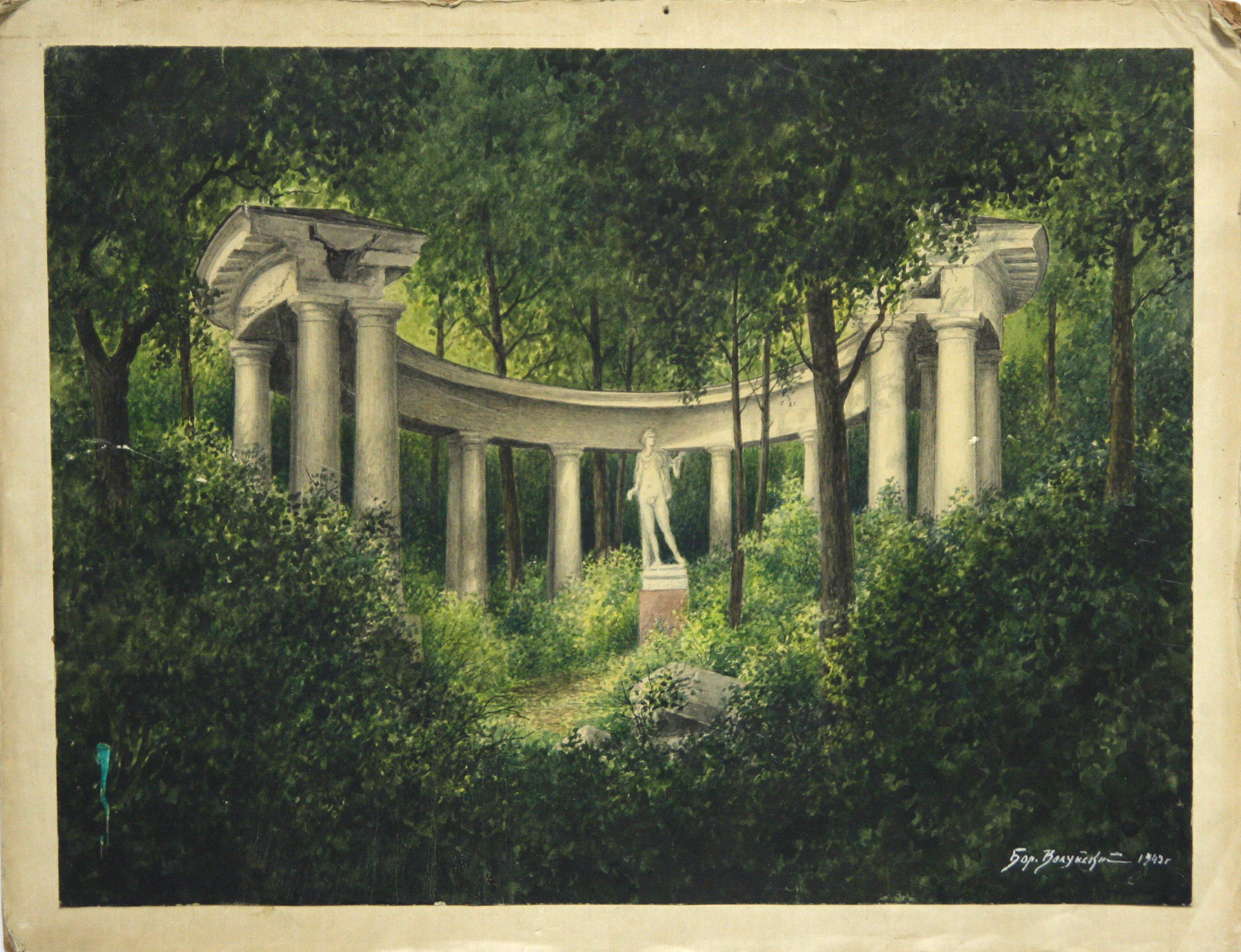 Акварель Колоннада, 1949г