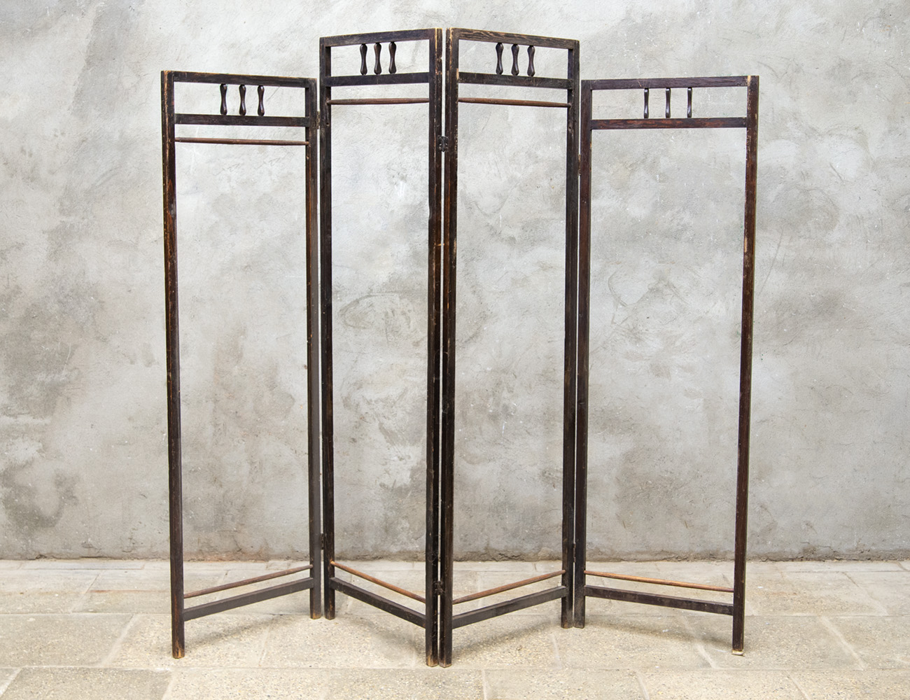 Старинная ширма на 4 створки