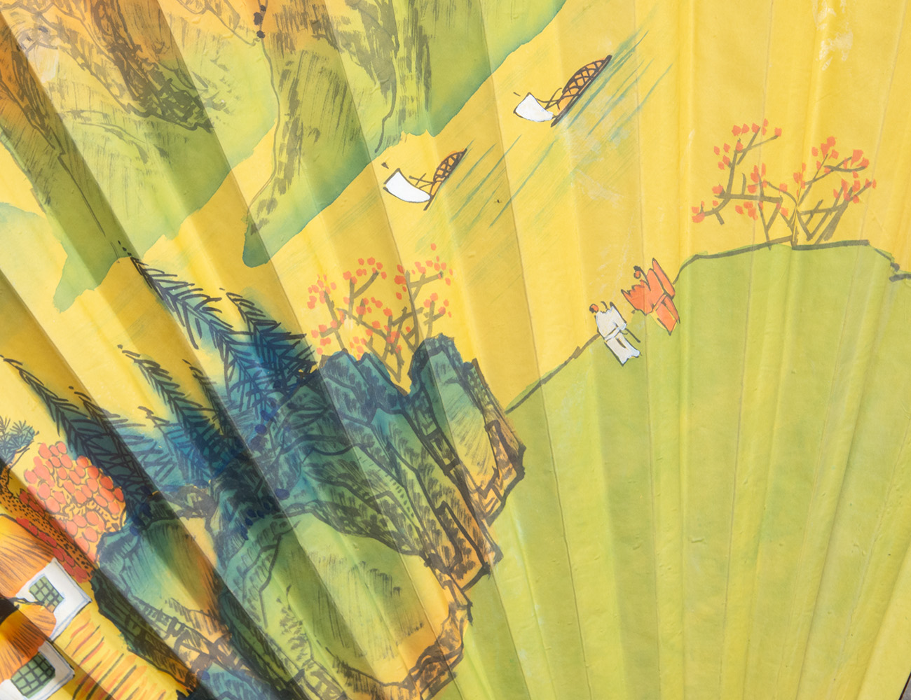 Старинный большой веер