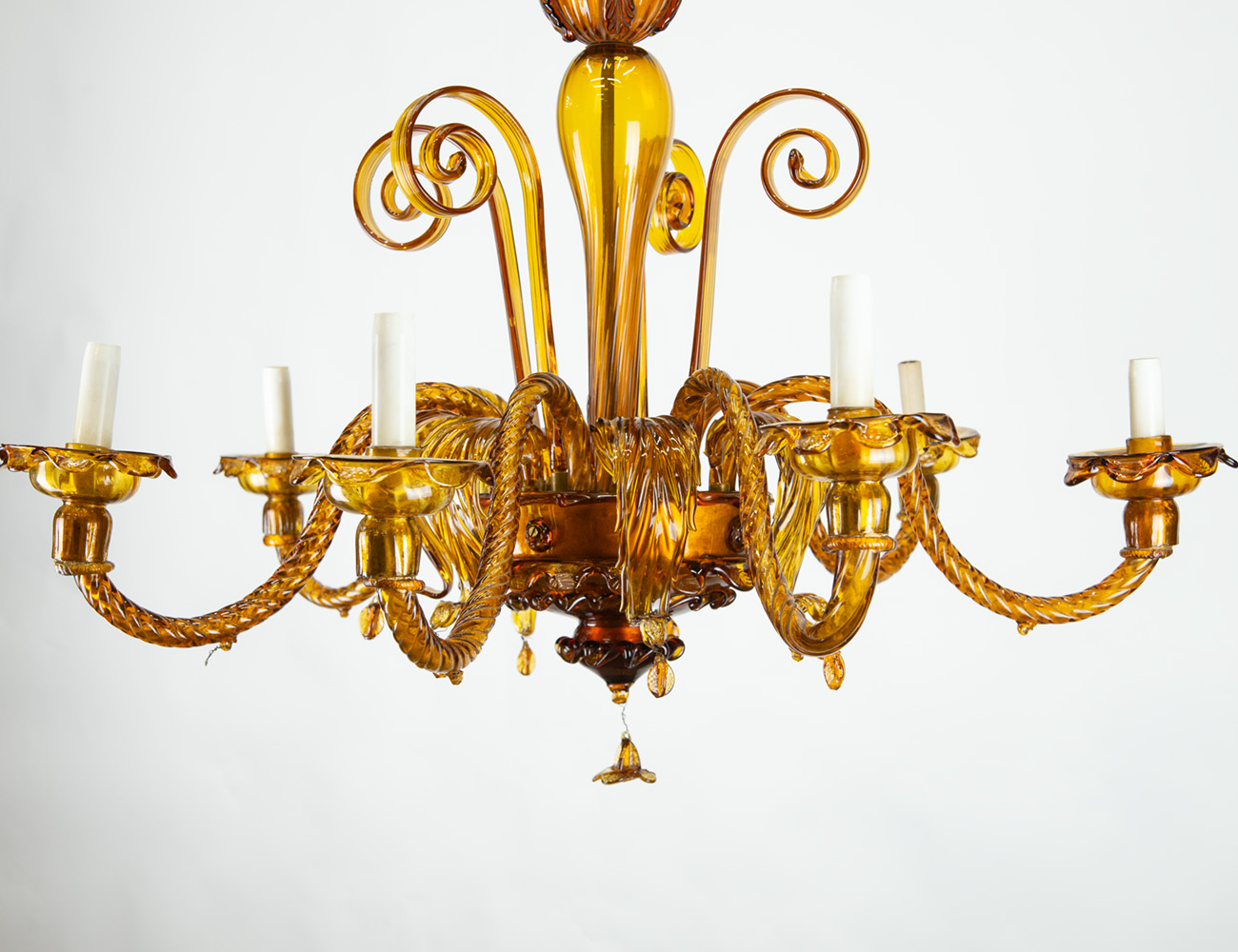 Антикварная люстра из муранского стекла