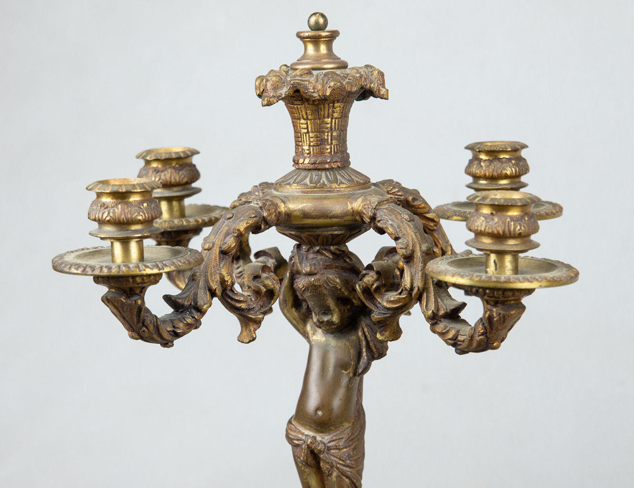 Пара антикварных канделябров