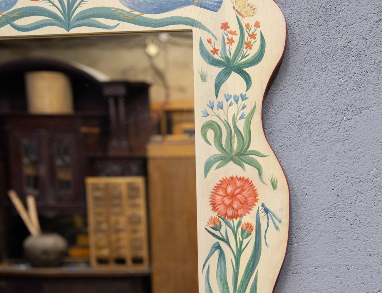 Зеркало с росписью Райский сад