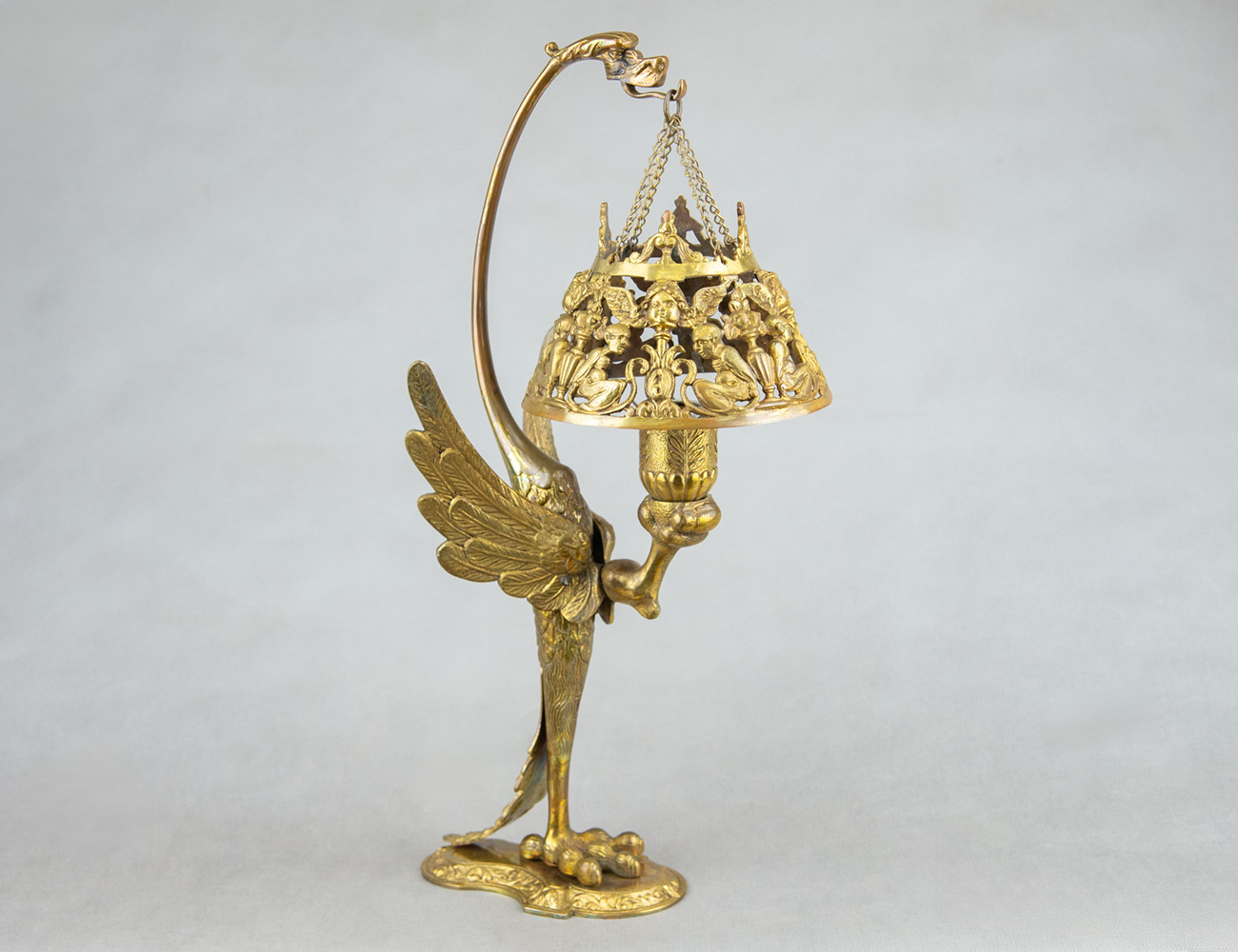 Антикварная настольная лампа