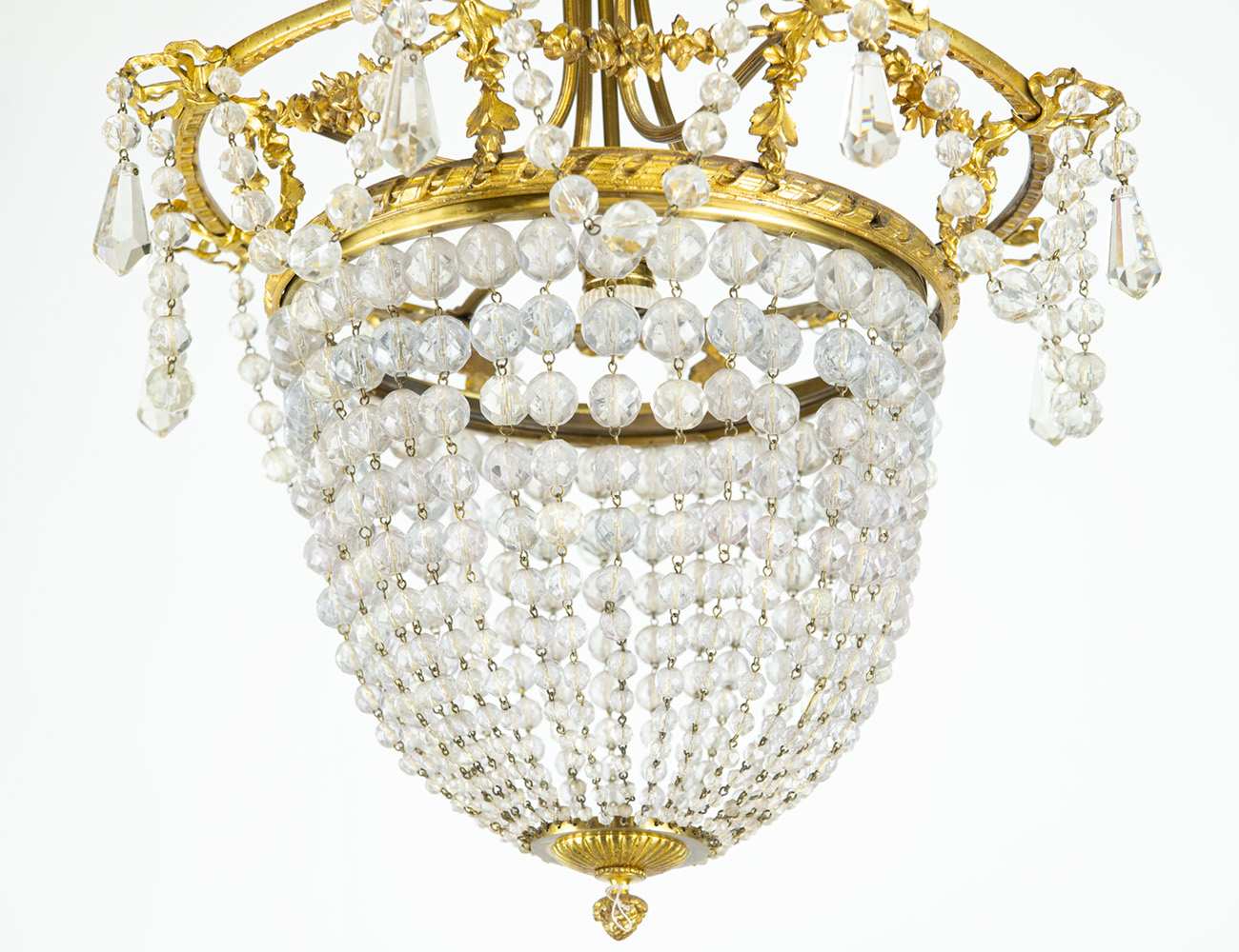 Старинная бронзовая люстра