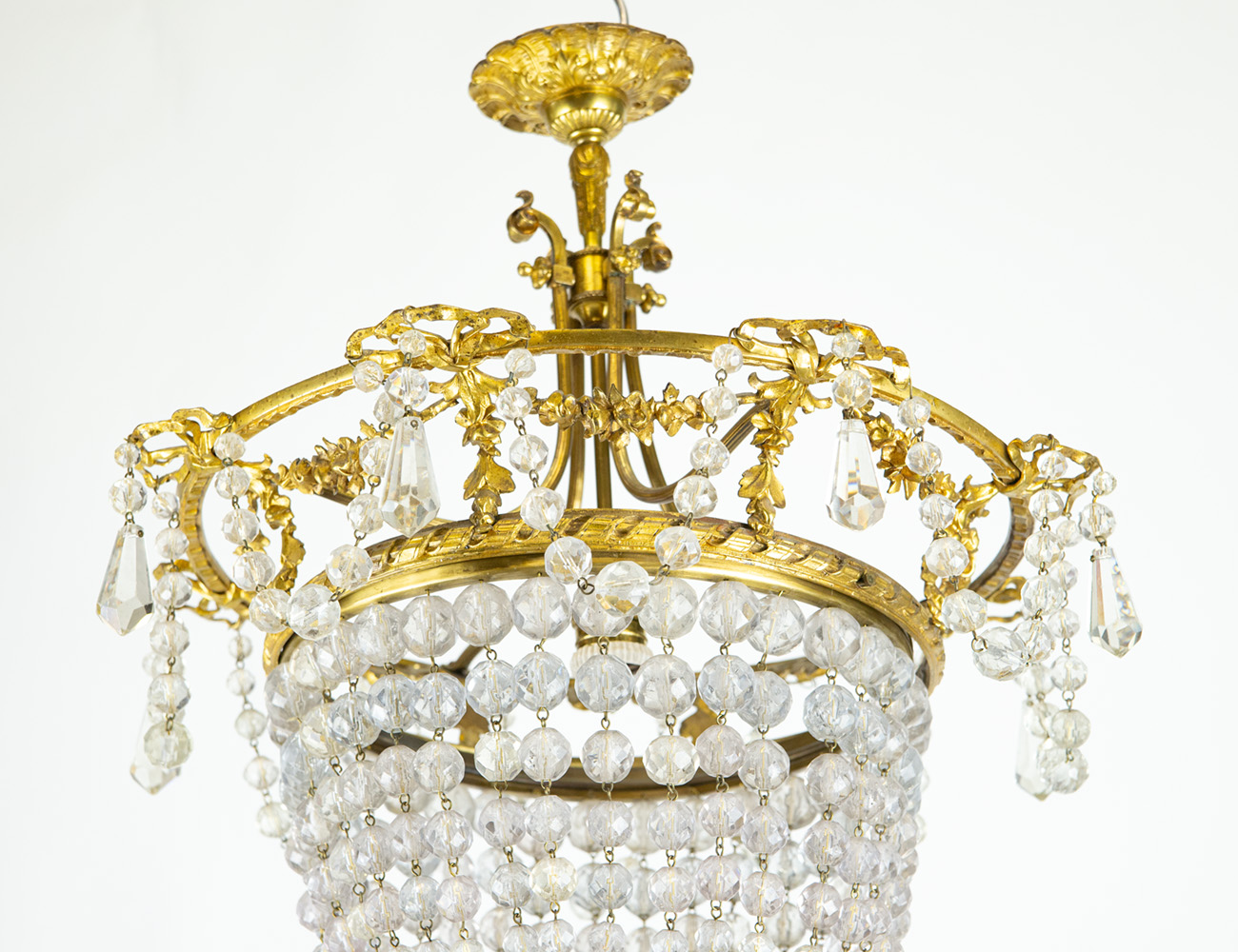 Старинная бронзовая люстра