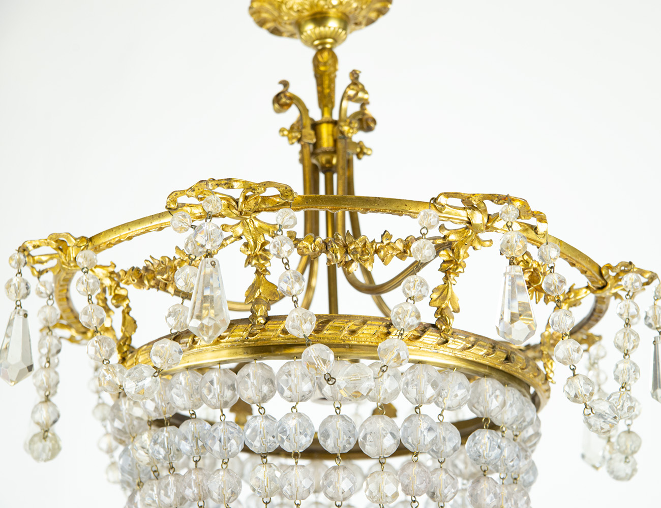 Старинная бронзовая люстра