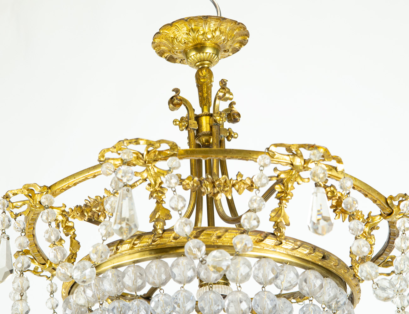 Старинная бронзовая люстра