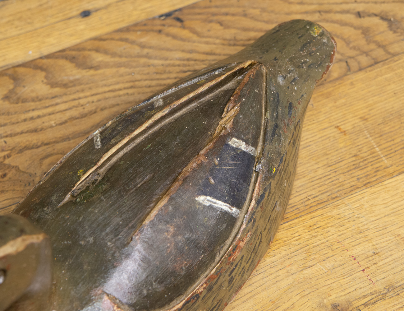 Винтажная деревянная охотничья подсадная утка