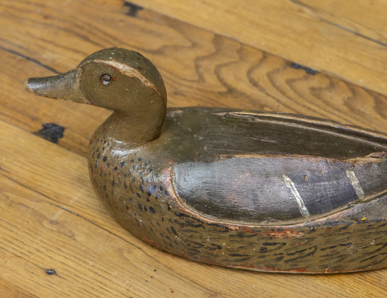 Винтажная деревянная охотничья подсадная утка