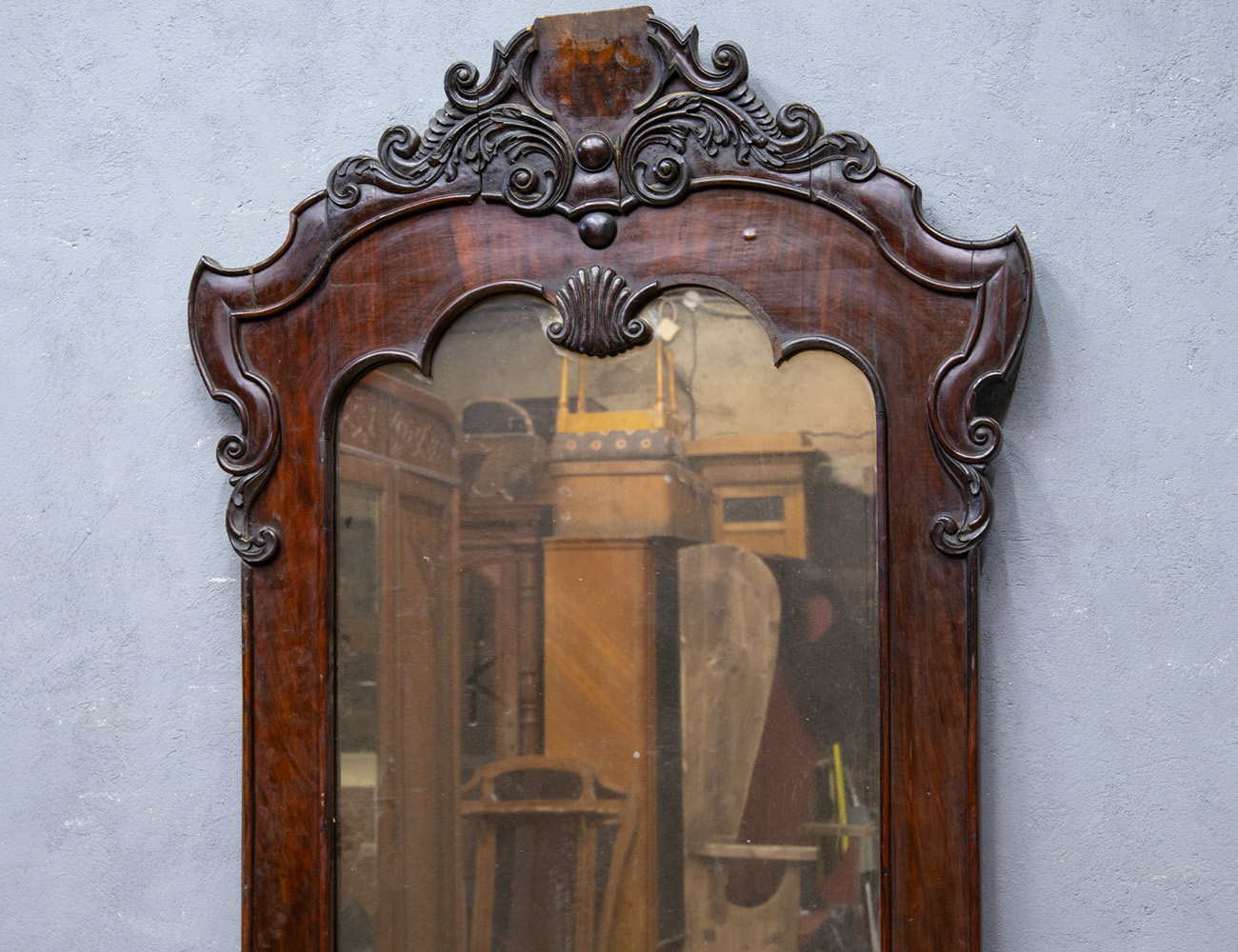 Антикварное ростовое зеркало 19 века