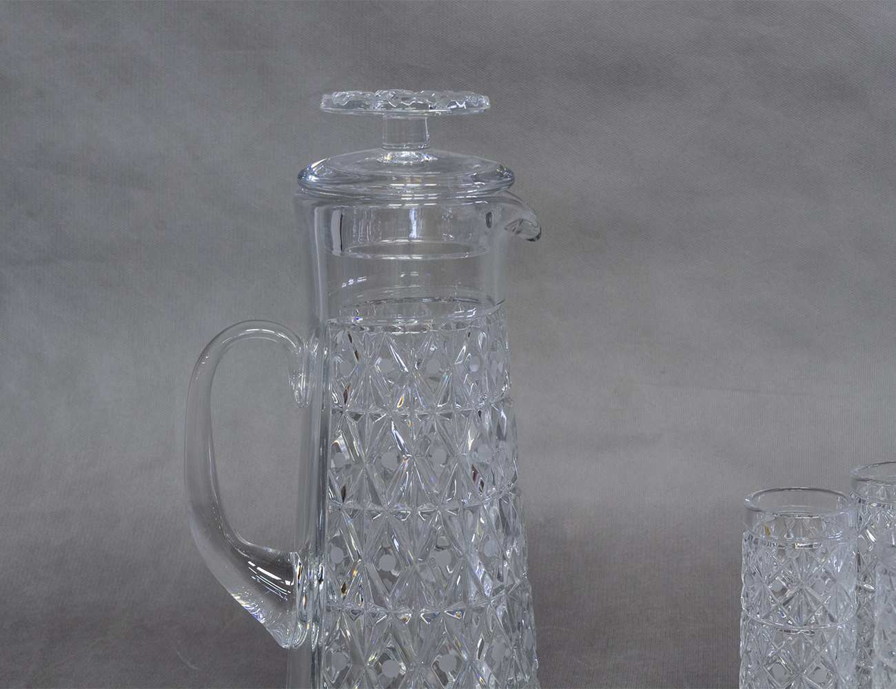 Винтажный хрустальный сервиз для напитков