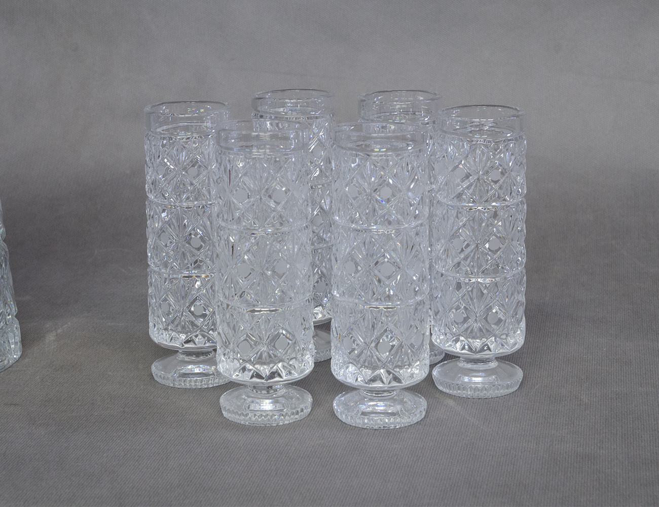 Винтажный хрустальный сервиз для напитков