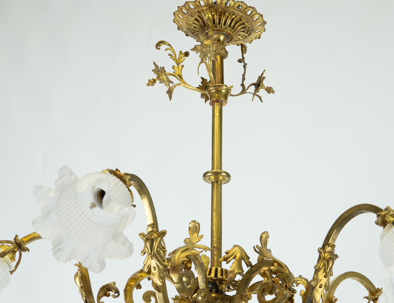 Антикварная бронзовая люстра, 19 век