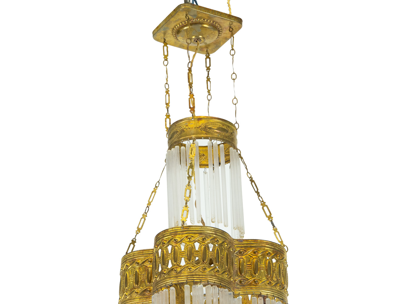 Старинный светильник с подвесками