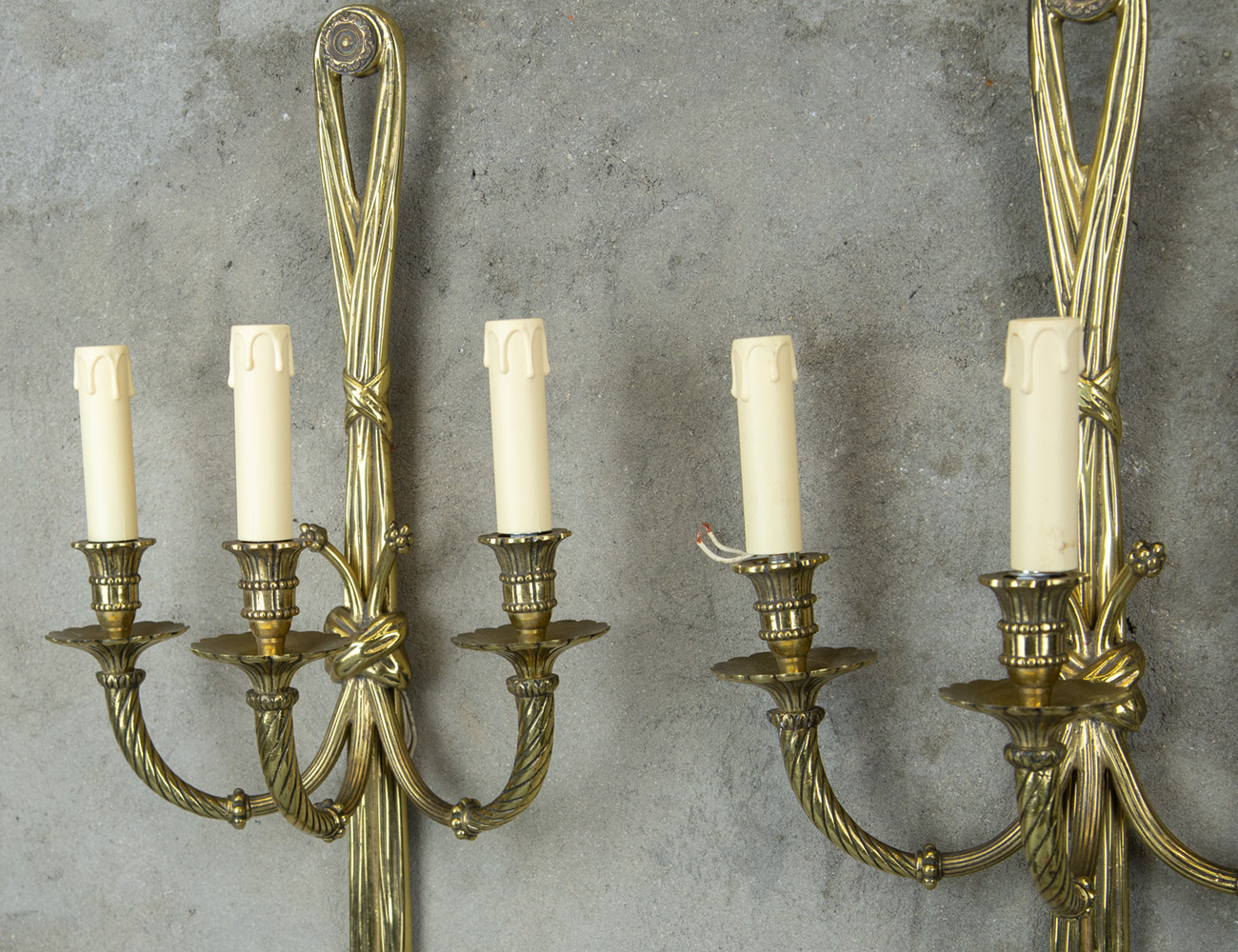 Пара старинных бра «Морской узел»