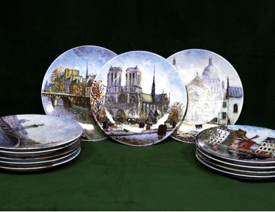 Коллекция тарелок Виды Парижа