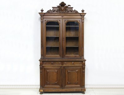 Антикварный книжный шкаф 19 века