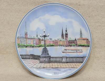 Декоративная тарелка Гамбург на Альстере