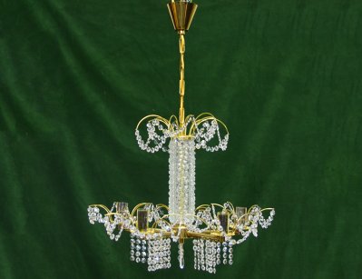 Чехословацкая люстра с подвесками