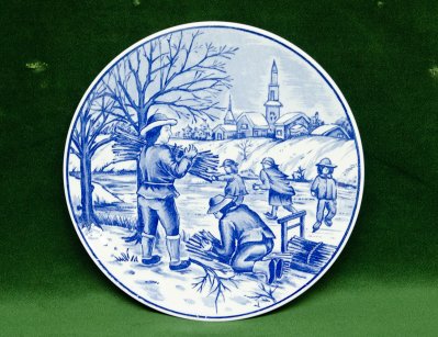 Декоративная тарелка Зима, Delft 