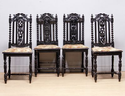 Гарнитур антикварных стульев 19 века