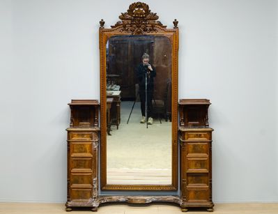 Антикварное зеркало псише 19 века