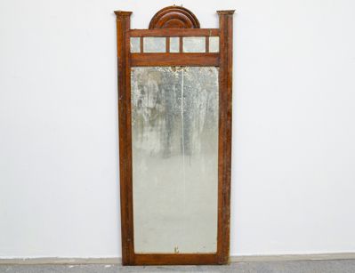 Старинное дубовое настенное зеркало