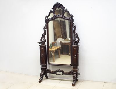 Антикварное напольное зеркало-псише 19 века