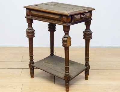 Антикварный дубовый самоварный стол