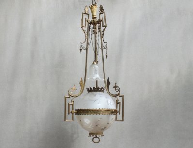 Антикварный газовый фонарь, Франция