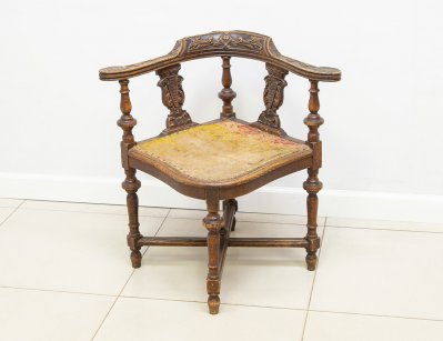 Антикварное угловое кресло 19в