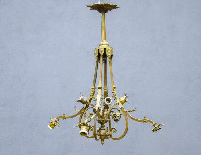 Антикварная позолоченная люстра
