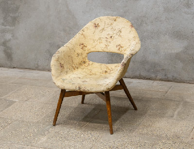 Винтажное кресло-ракушка
