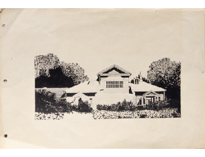 Старинная графика - Усадебный дом