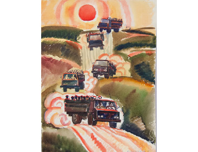 Акварель Колонна