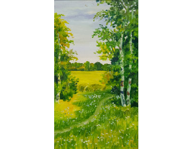 Поляна с берёзами