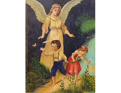 Ангел с детьми, 1990
