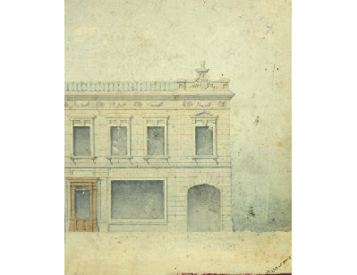 Акварель 19в - Архитектурная зарисовка