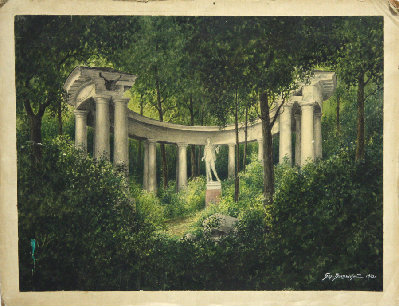 Акварель Колоннада, 1949г
