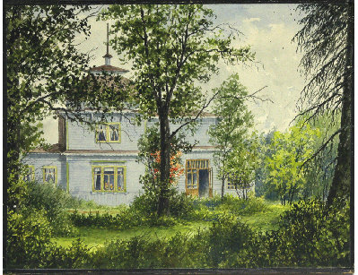 Акварель Усадьба