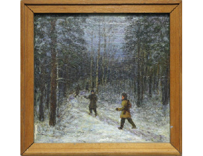 Старинная картина - Партизаны