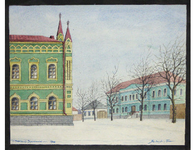 Акварель - г. Павловск, 1966г