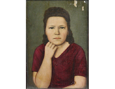 Старинный портрет на доске