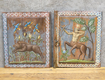 Диптих Охота на старинных дверках