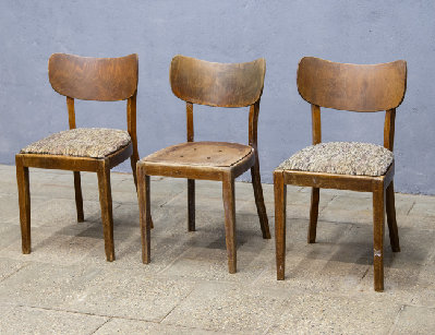 Винтажные ореховые стулья